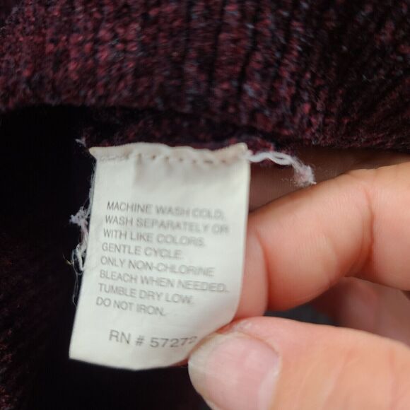 Perry Ellis Womens Sweater Purple Size Large Acrylic Blend Pullover Long Sleeve - Picture 8 of 16